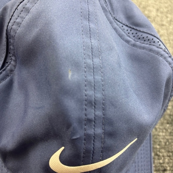 NIKE Featherlight Dri-Fit Blue Hat with Adjustable Velcro Strap One Size - Picture 6 of 11
